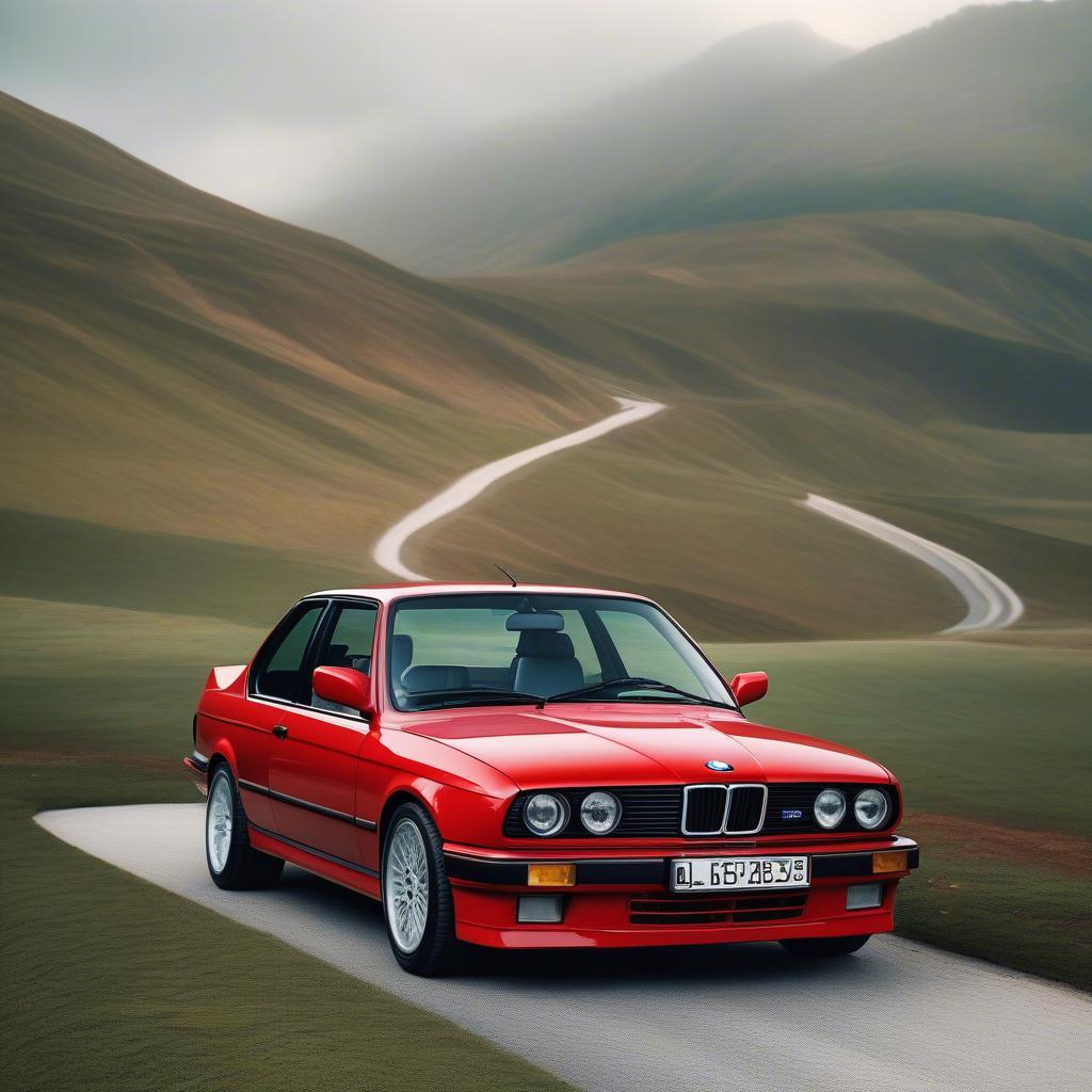 BMW E30 màu đỏ đẳng cấp