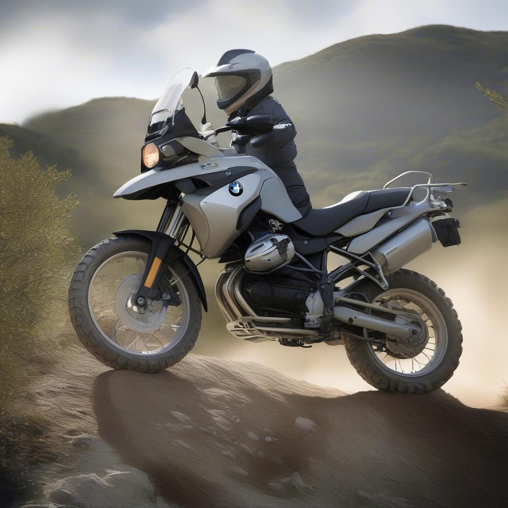 BMW F650GS low seat height chạy trên đường off-road