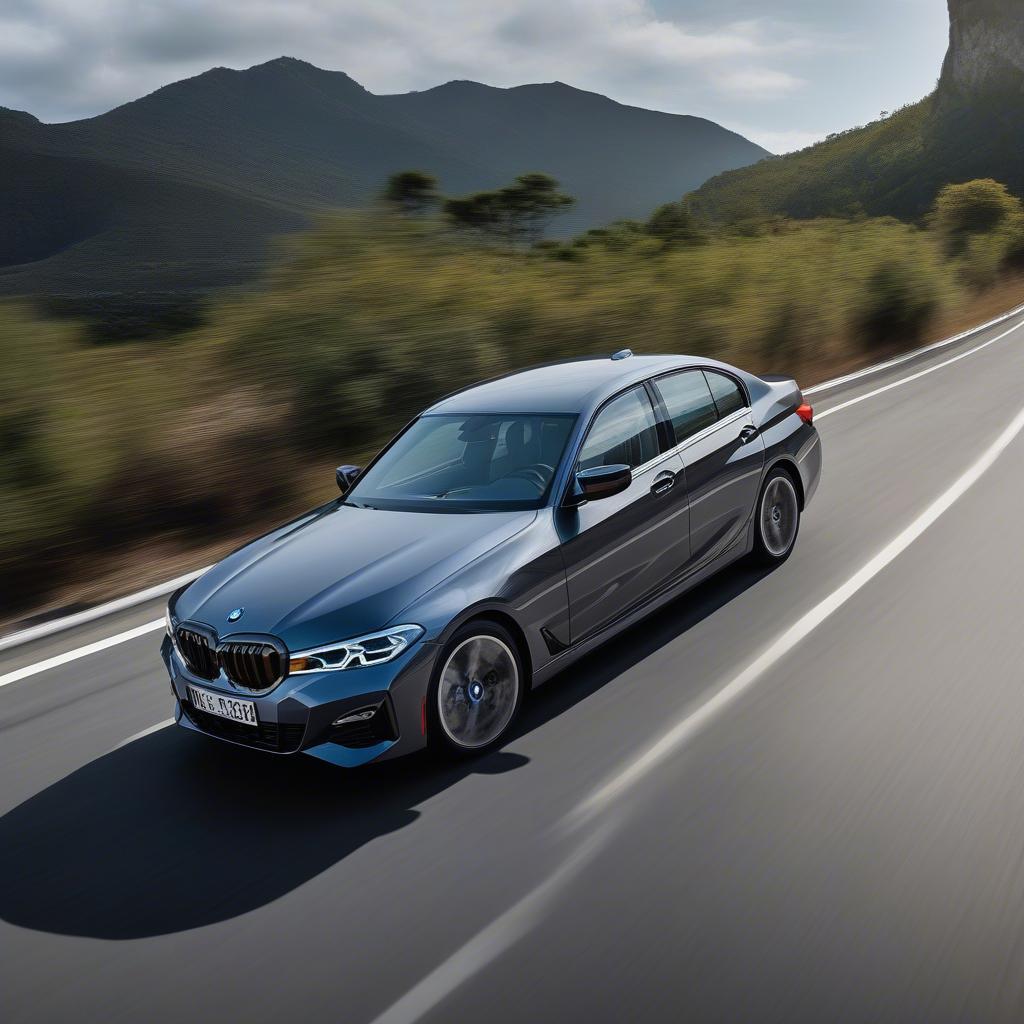 BMW G20 trên đường cao tốc