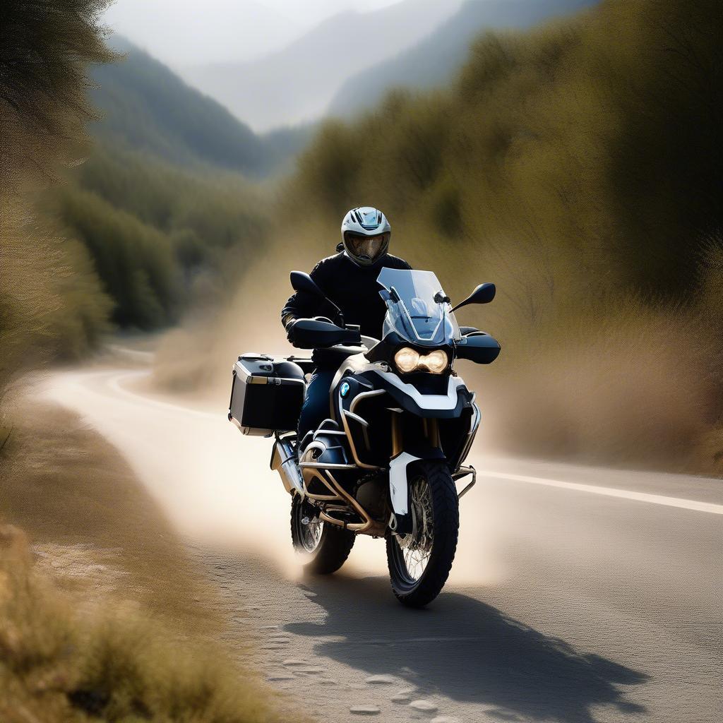 BMW GS 1200 Adventure trên đường trường