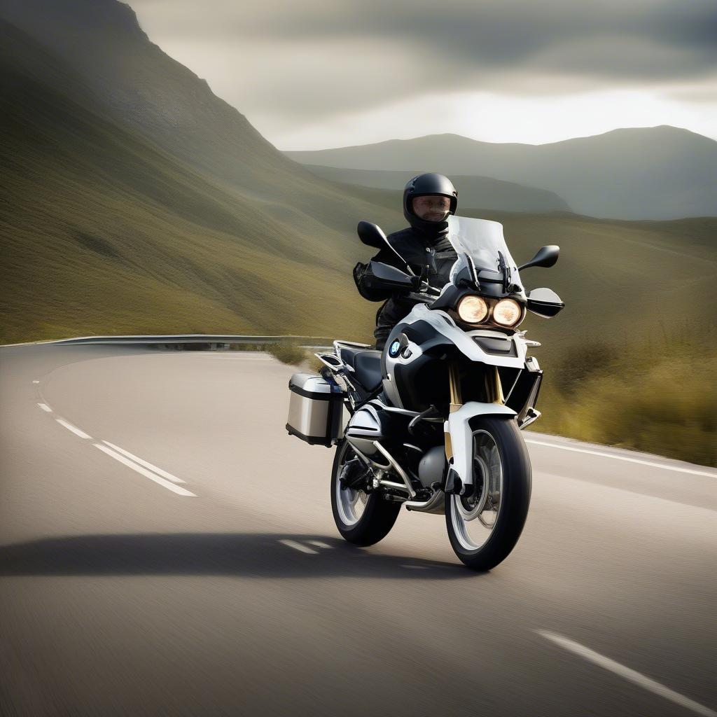 BMW GS 1200 trên đường trường