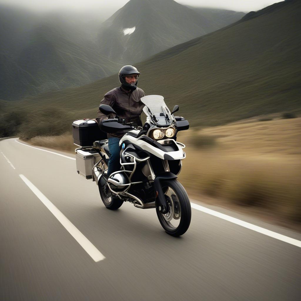 BMW GS 1200 trên đường trường