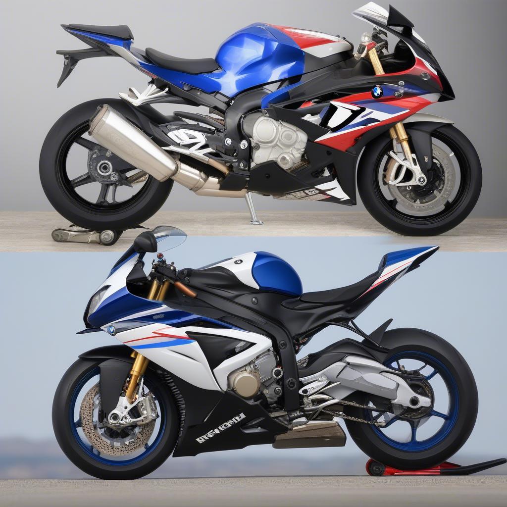 BMW HP4 vs S1000RR 2017: Thiết kế