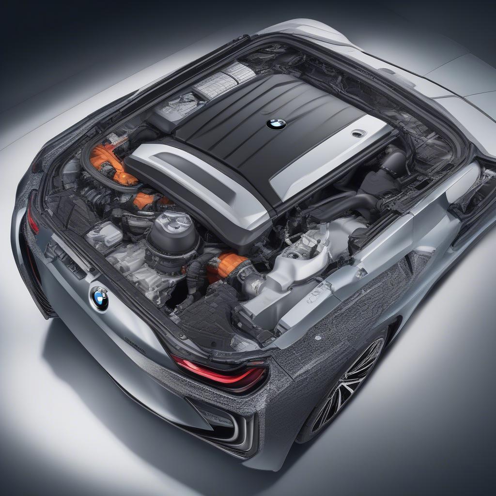 BMW i8 2017: Động cơ Hybrid mạnh mẽ