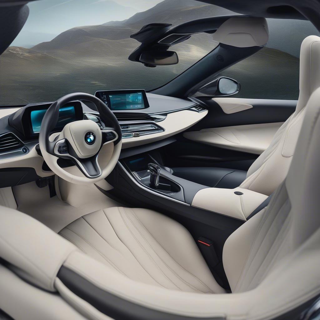 BMW i8 Blå nội thất hiện đại