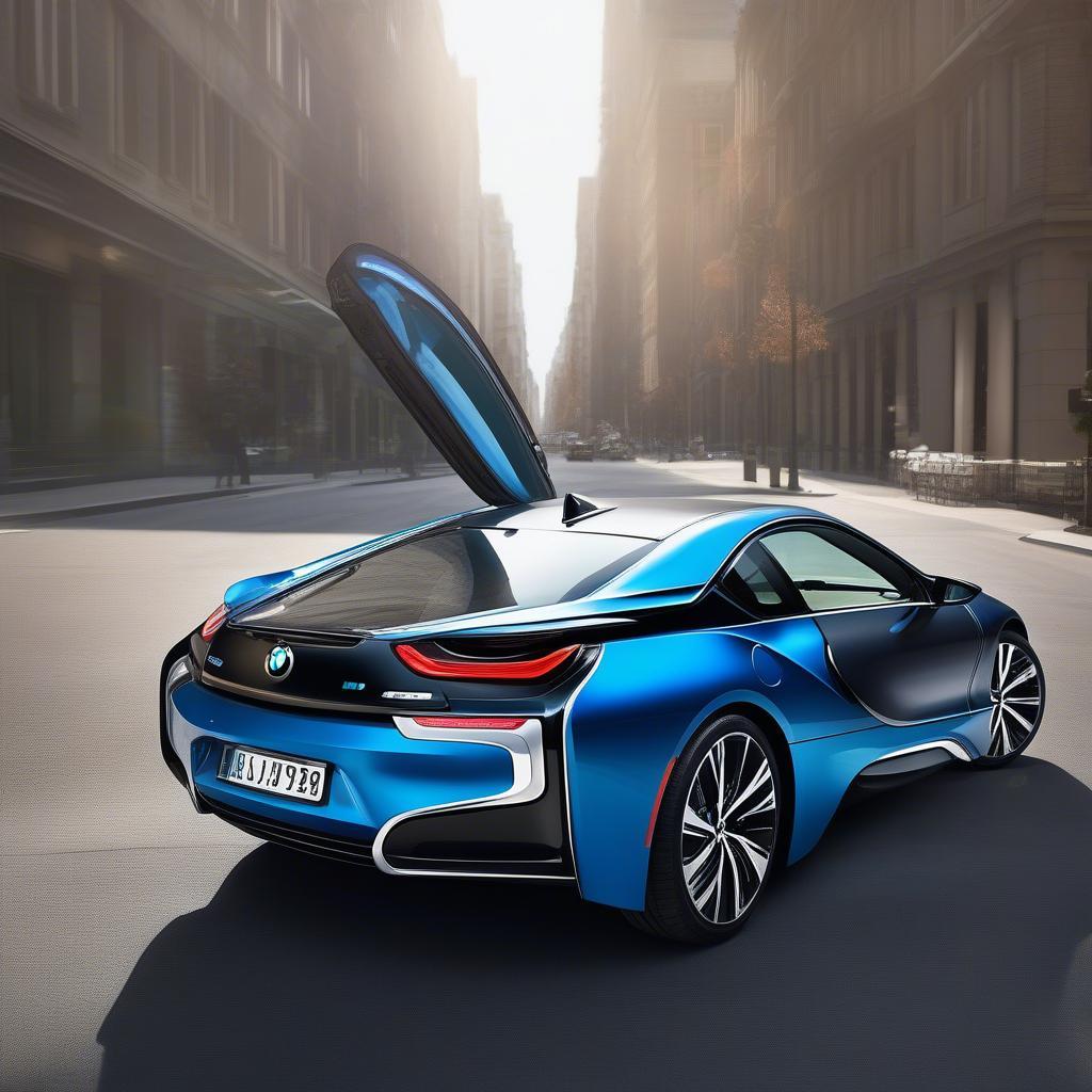 Ngoại thất BMW i8 Chrome Blue