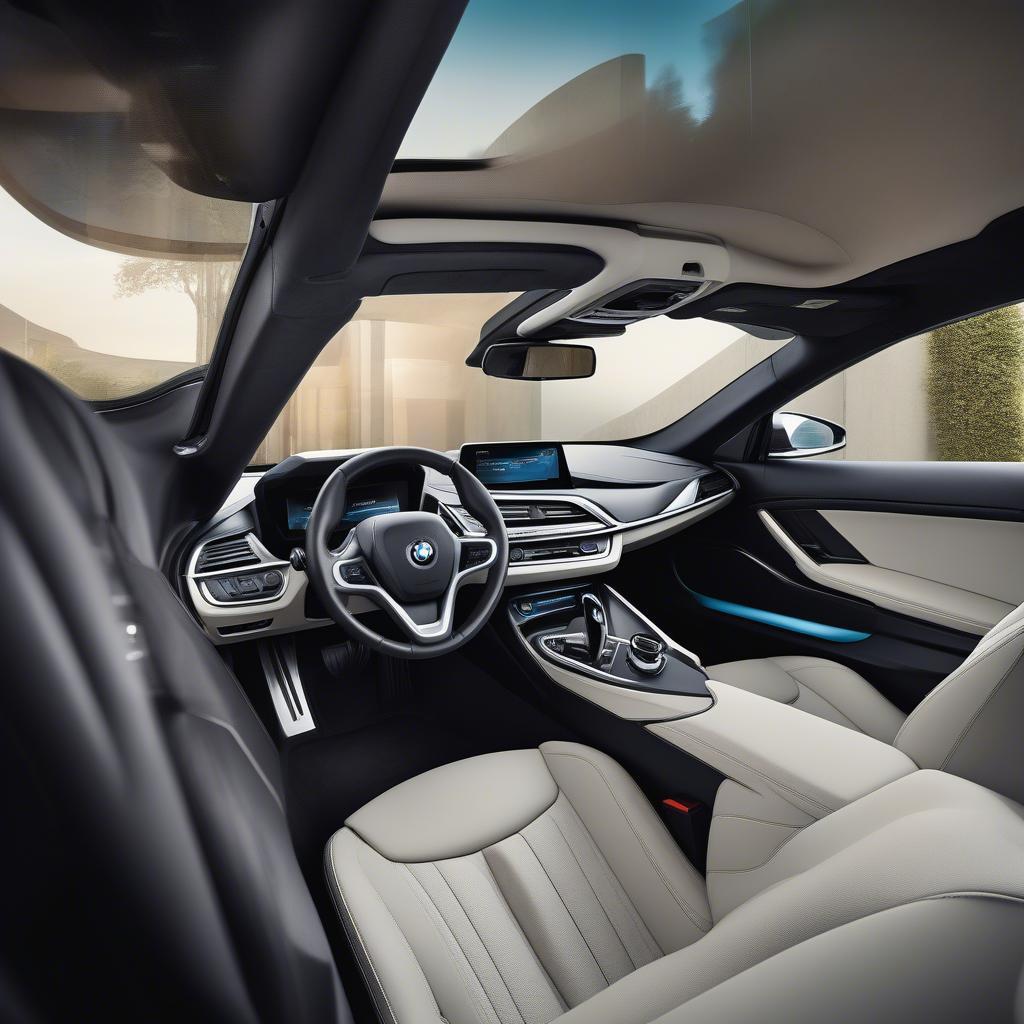 BMW i8 cũ với nội thất sang trọng