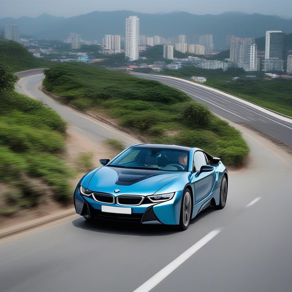 BMW i8 lướt trên đường phố Đà Nẵng