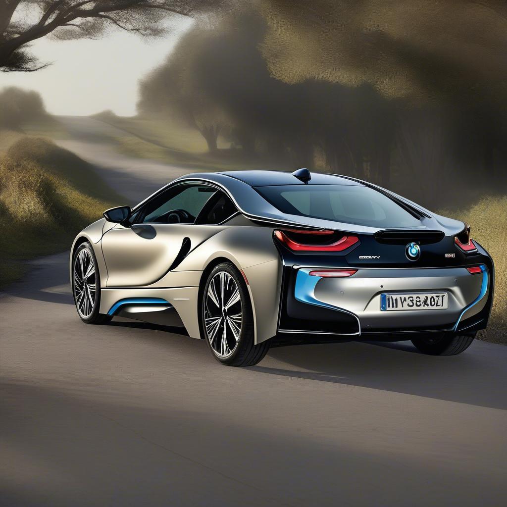 BMW i8 đỗ bên đường