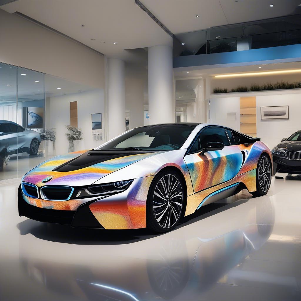 BMW i8 độ tem tại BMW Cầu Giấy