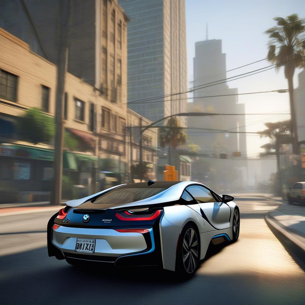 BMW i8 GTA 5 trên đường phố