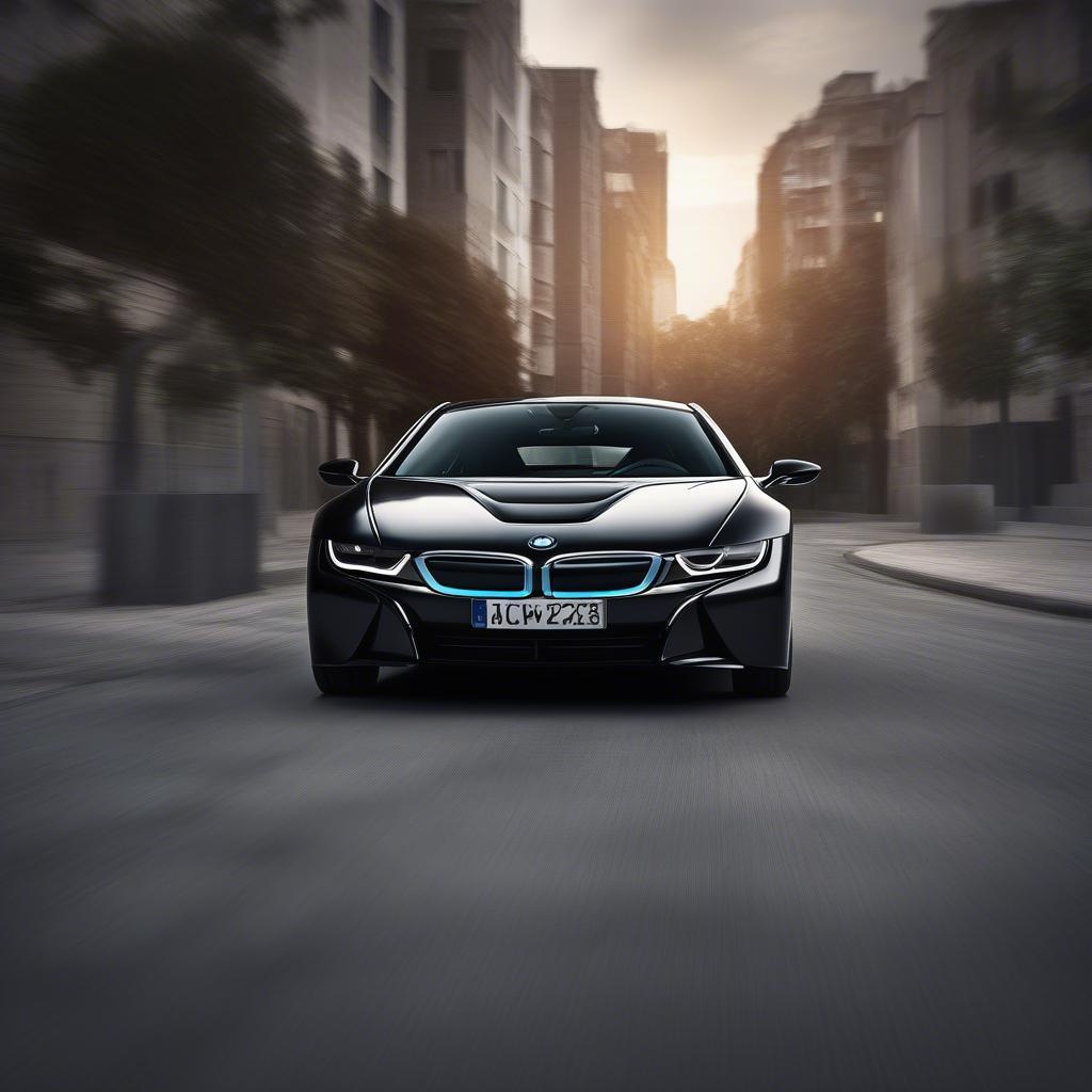 BMW i8 màu đen sang trọng