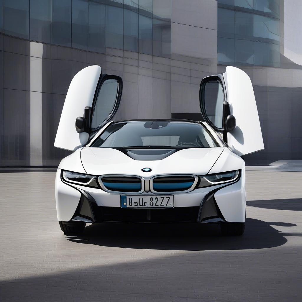 Ngoại thất BMW i8 màu trắng