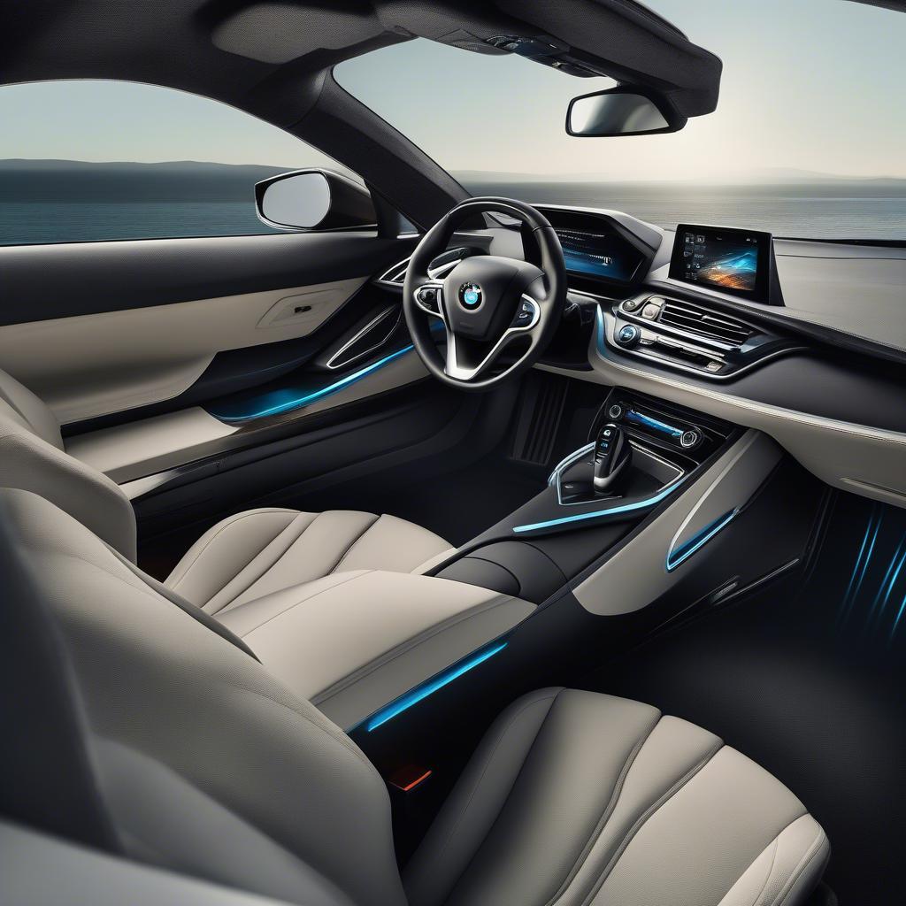 Nội thất sang trọng và hiện đại của BMW i8