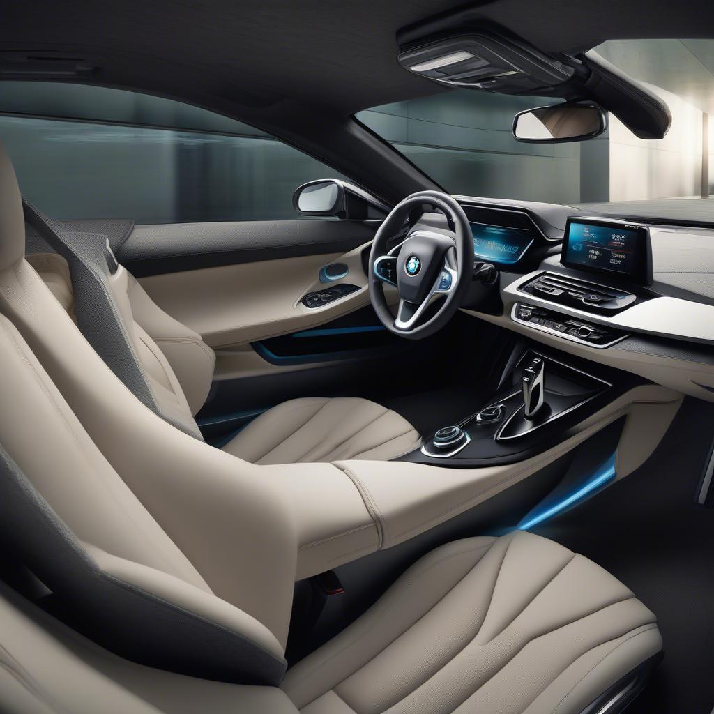 Nội thất hiện đại của BMW i8