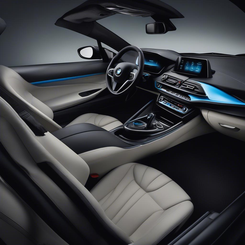 Nội thất hiện đại của BMW i8