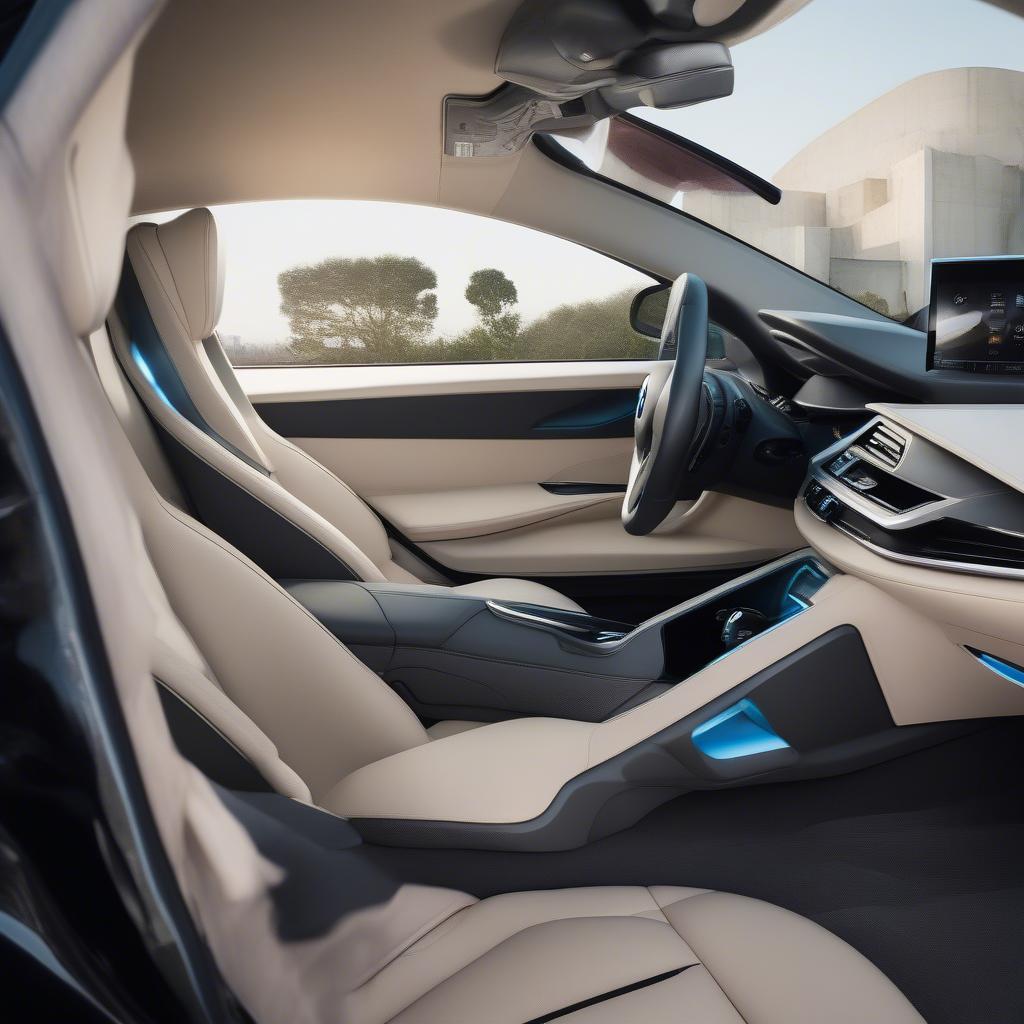 Nội thất sang trọng của BMW i8 với các chi tiết tinh xảo