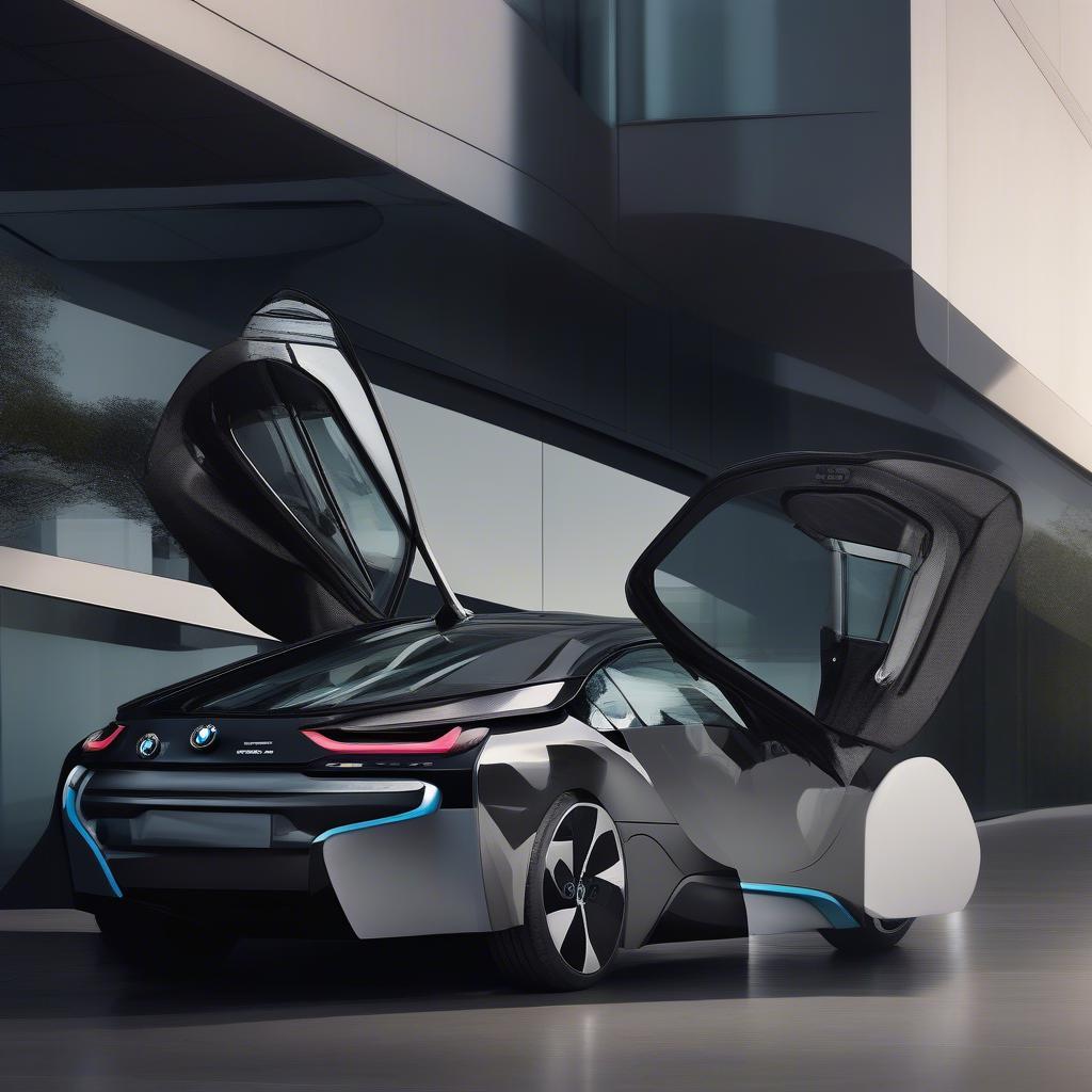 BMW i8 với thiết kế cửa cánh bướm độc đáo