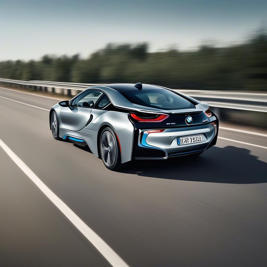 BMW i8 trên đường cao tốc