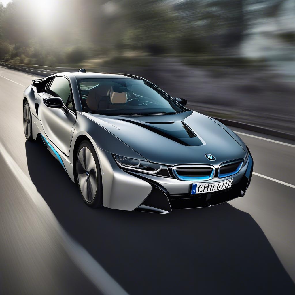 BMW i8 vận hành mượt mà trên đường, thể hiện sự kết hợp hoàn hảo giữa hiệu suất và thiết kế.