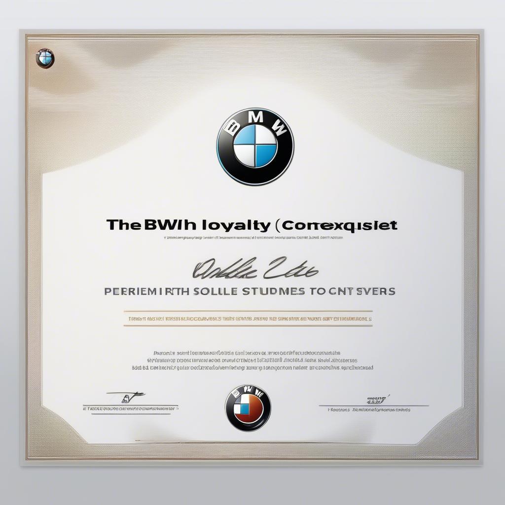 Chương Trình Ưu Đãi BMW Loyalty Conquest Certificate