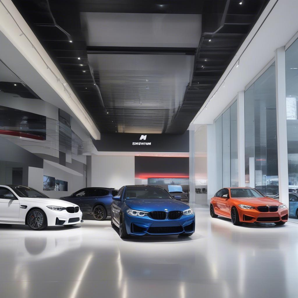 Trưng bày xe BMW M trong showroom