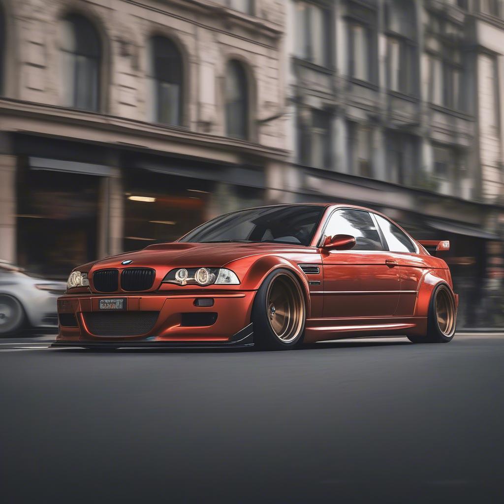 BMW M3 E46 Rocket Bunny trên đường phố