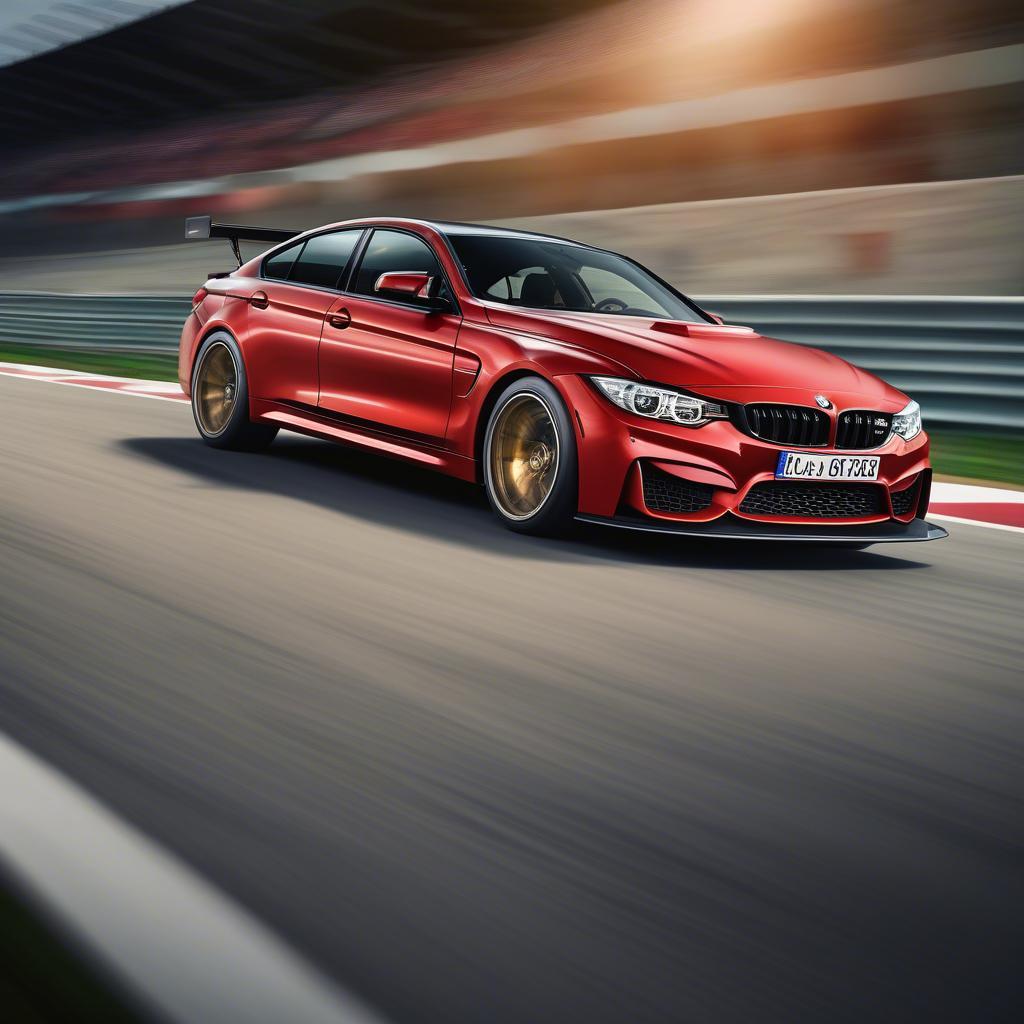 BMW M4 Four Door vận hành mạnh mẽ trên đường đua