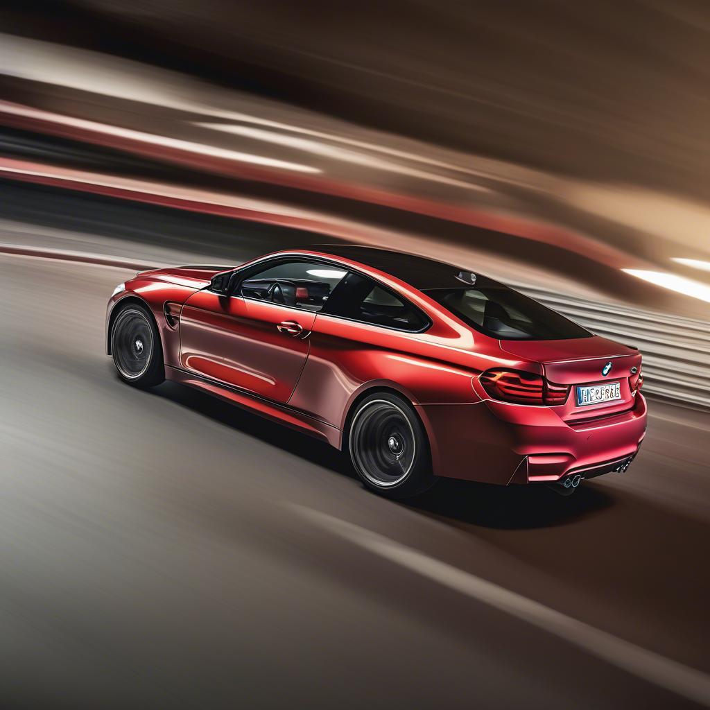 BMW M4 Màu Đỏ Đô Vận Hành