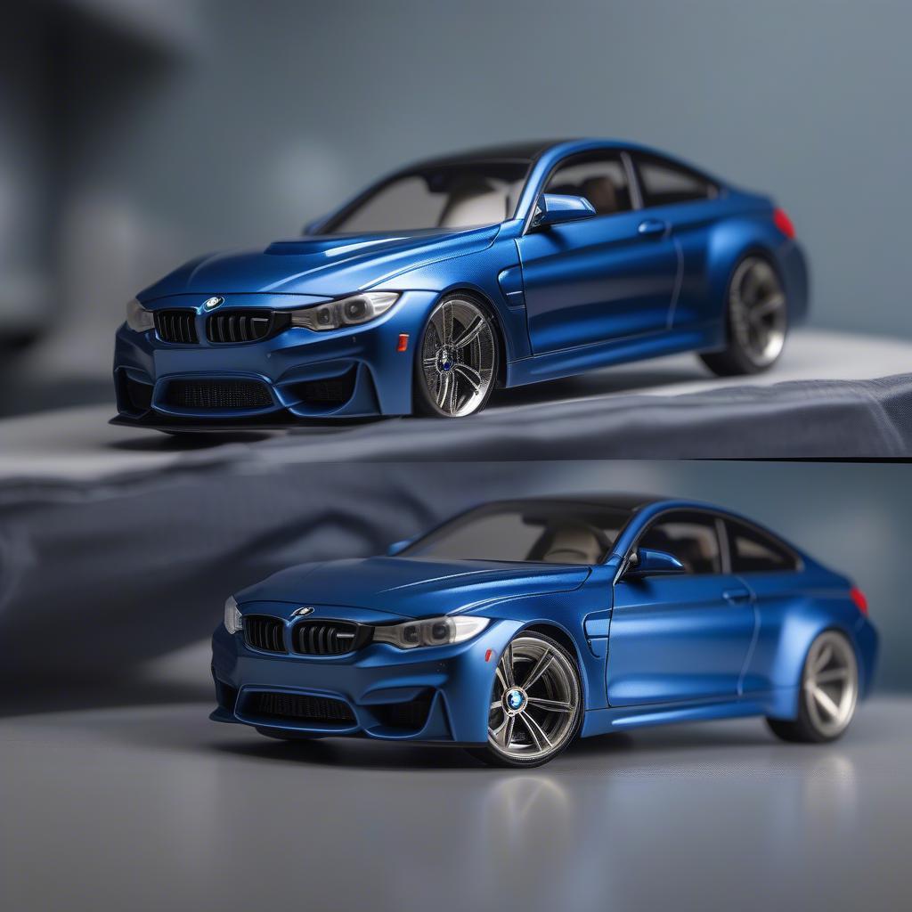 Mô hình BMW M4 1/24 màu xanh