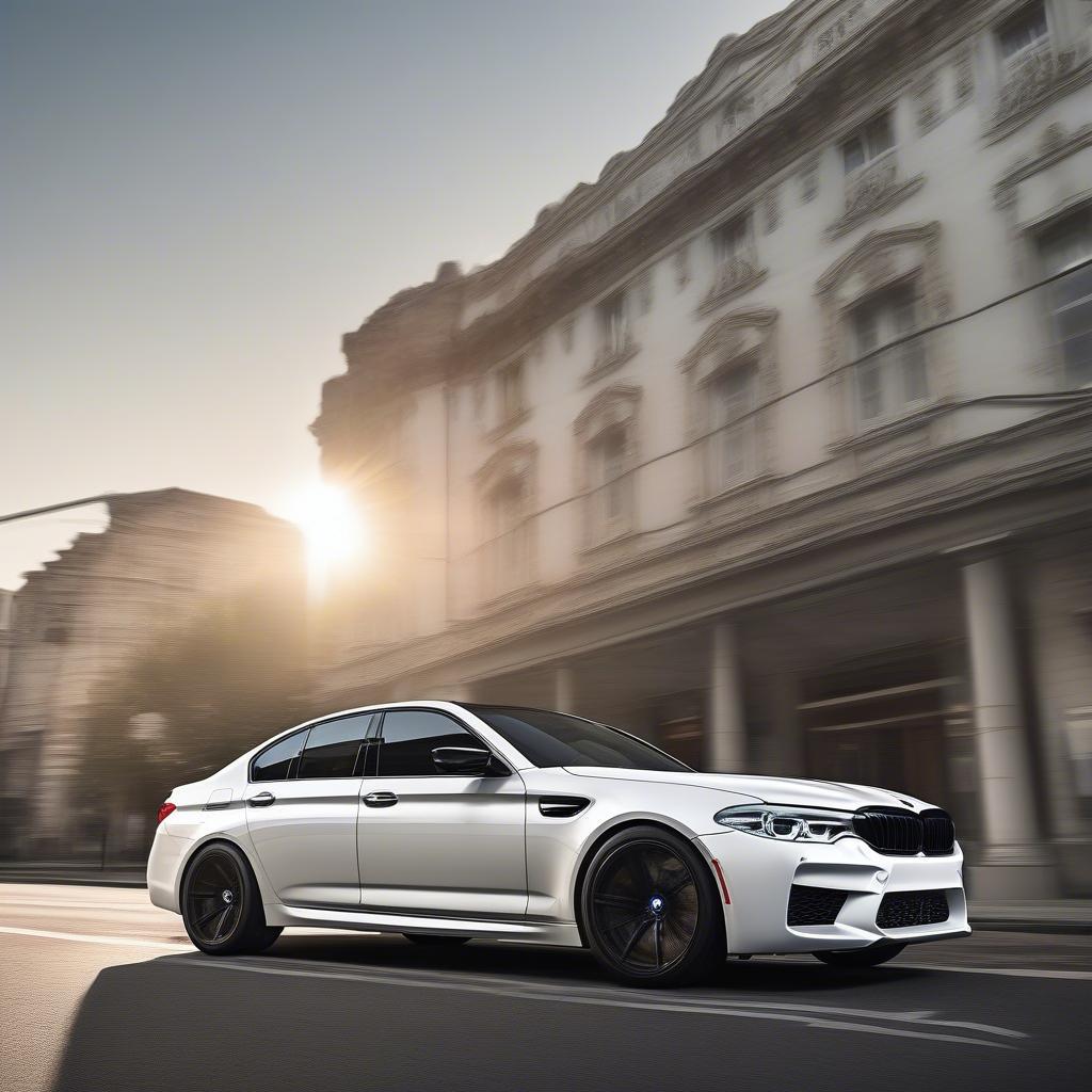 BMW M5 White Ngoại Thất