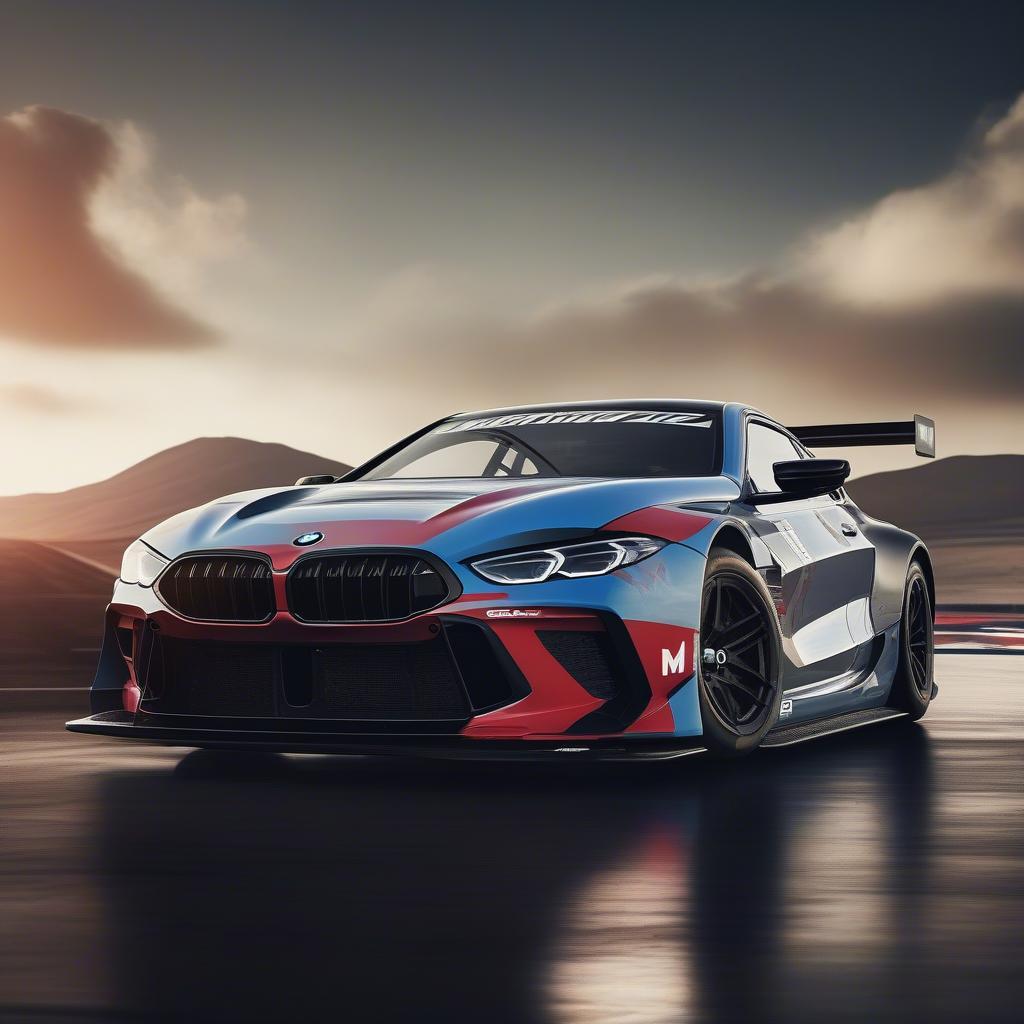 Hình nền BMW M8 GT3 biểu tượng sức mạnh