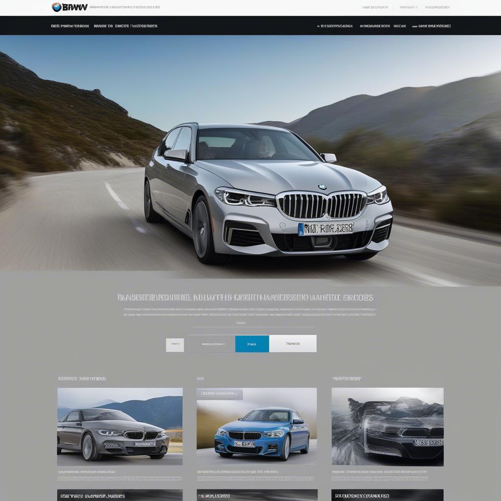 Giao diện website BMW Media USA