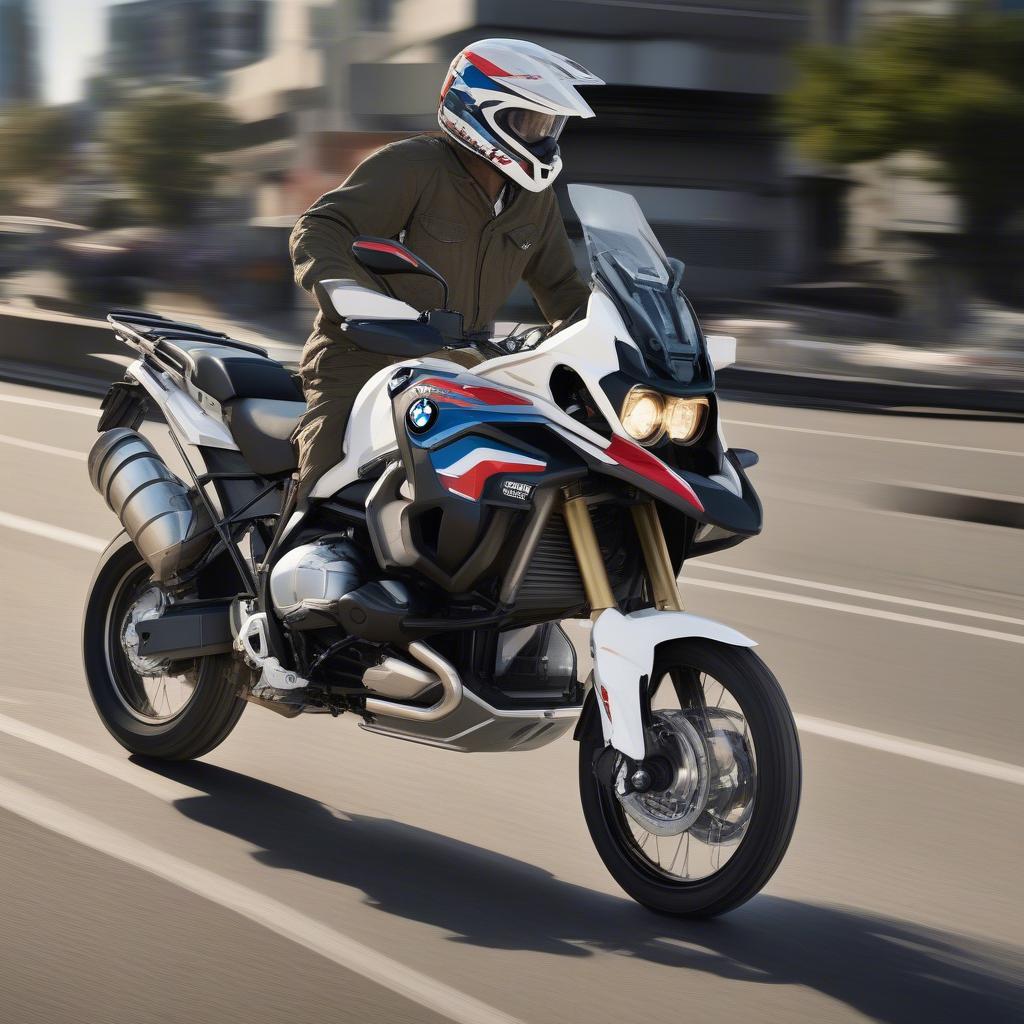 BMW Motocross Africa Twin Concept in Urban Setting