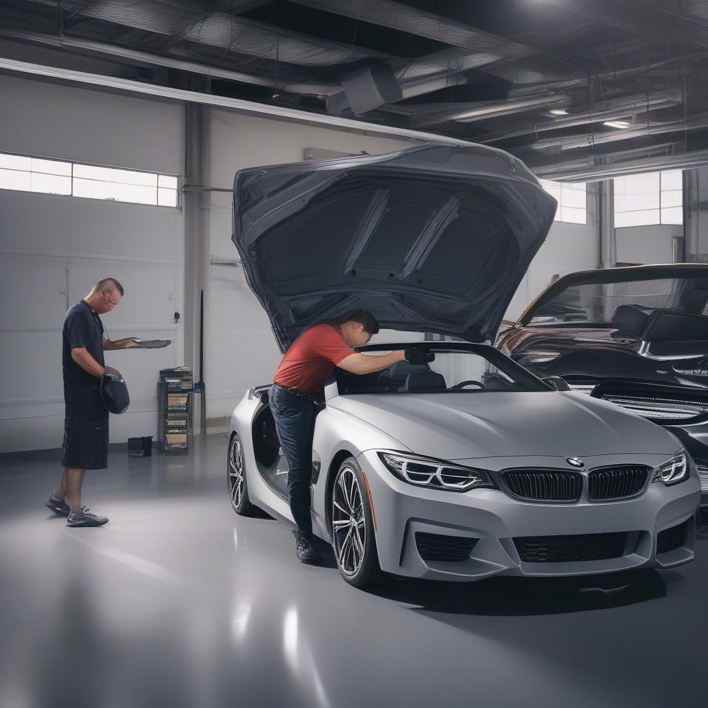 BMW mui xếp cứng bảo dưỡng