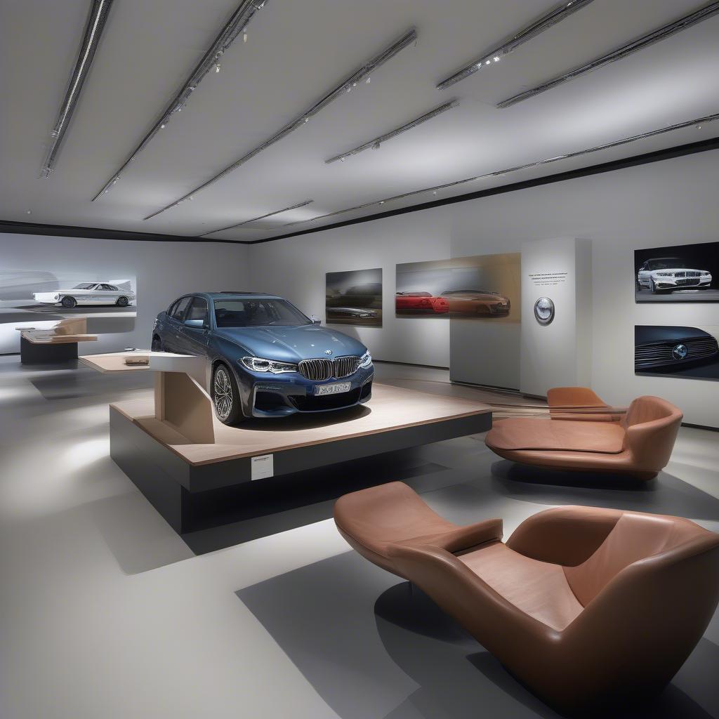 Không gian triển lãm BMW Museum Interior rộng lớn và hiện đại