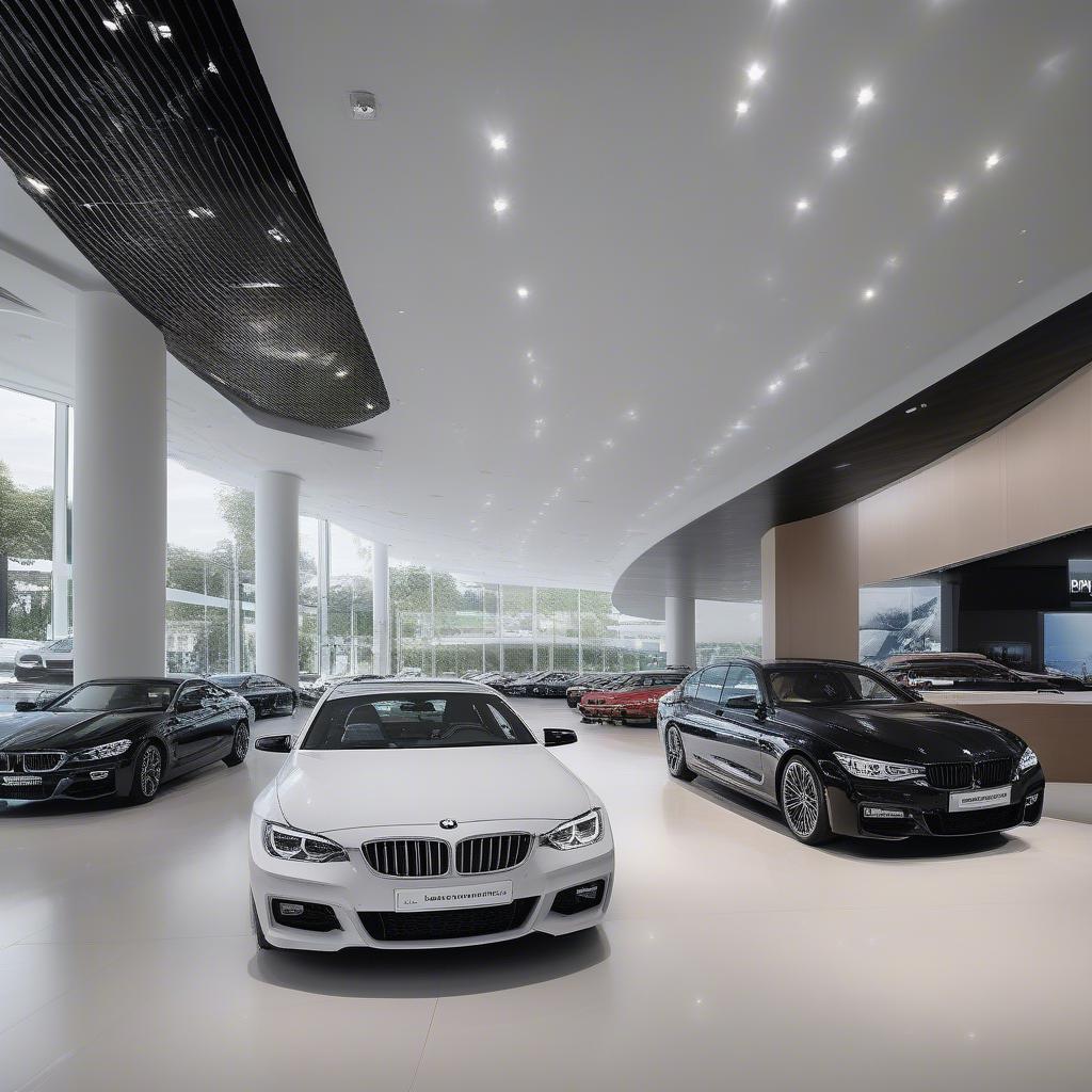 Trưng bày xe BMW tại showroom BMW New Haven