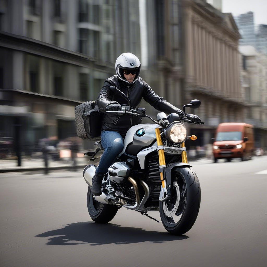 BMW R nine T 2017 trên đường phố