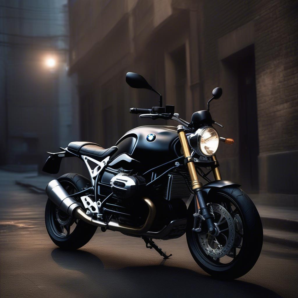 Hình nền BMW R nineT Street Fighter tối màu