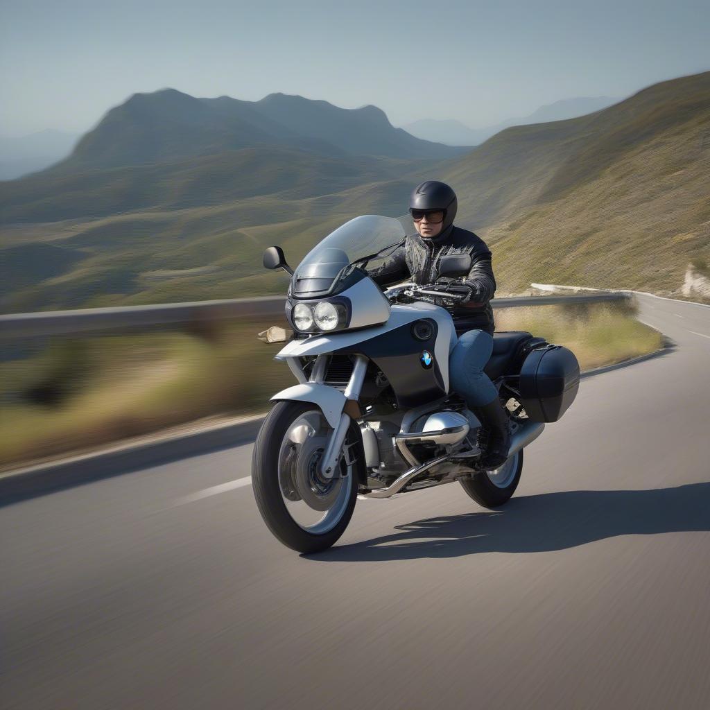 BMW R1100RS trên đường trường