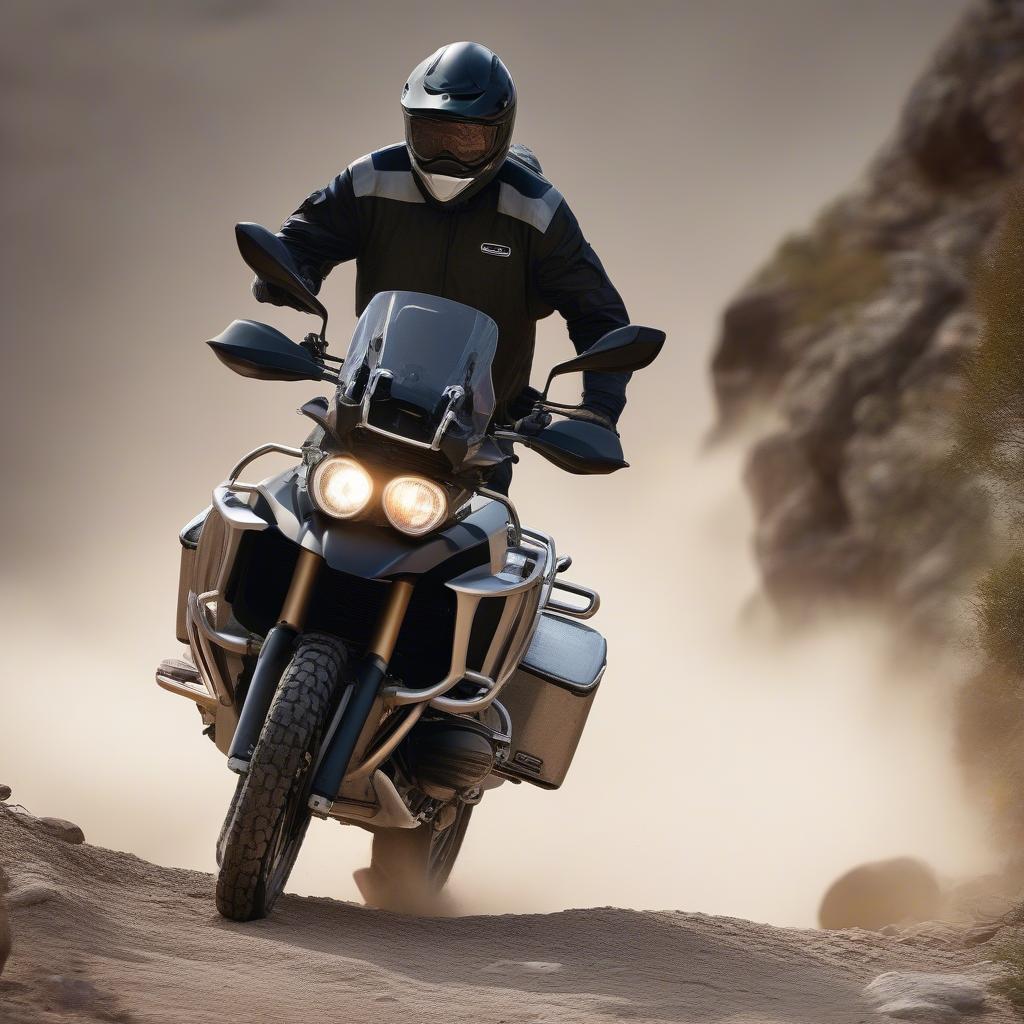 BMW R1200GSA vượt qua thử thách