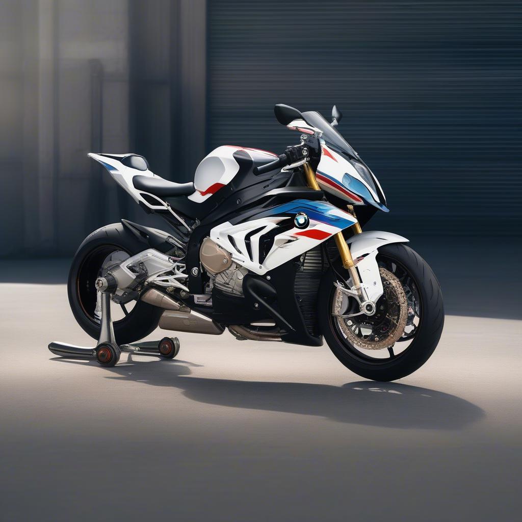 Tổng thể BMW S1000RR độ full option với dàn áo custom