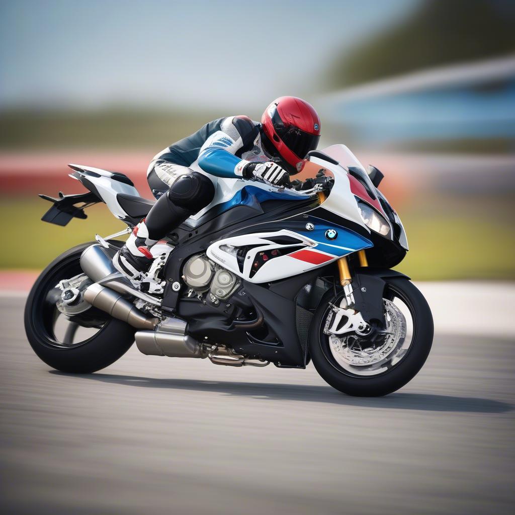 BMW S1000RR trên đường đua kịch tính