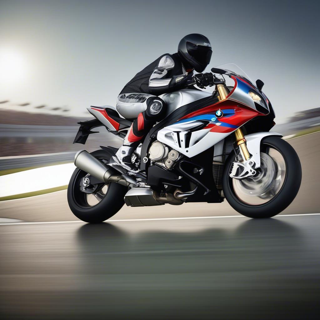 BMW S1000RR Full Carbon trên đường đua