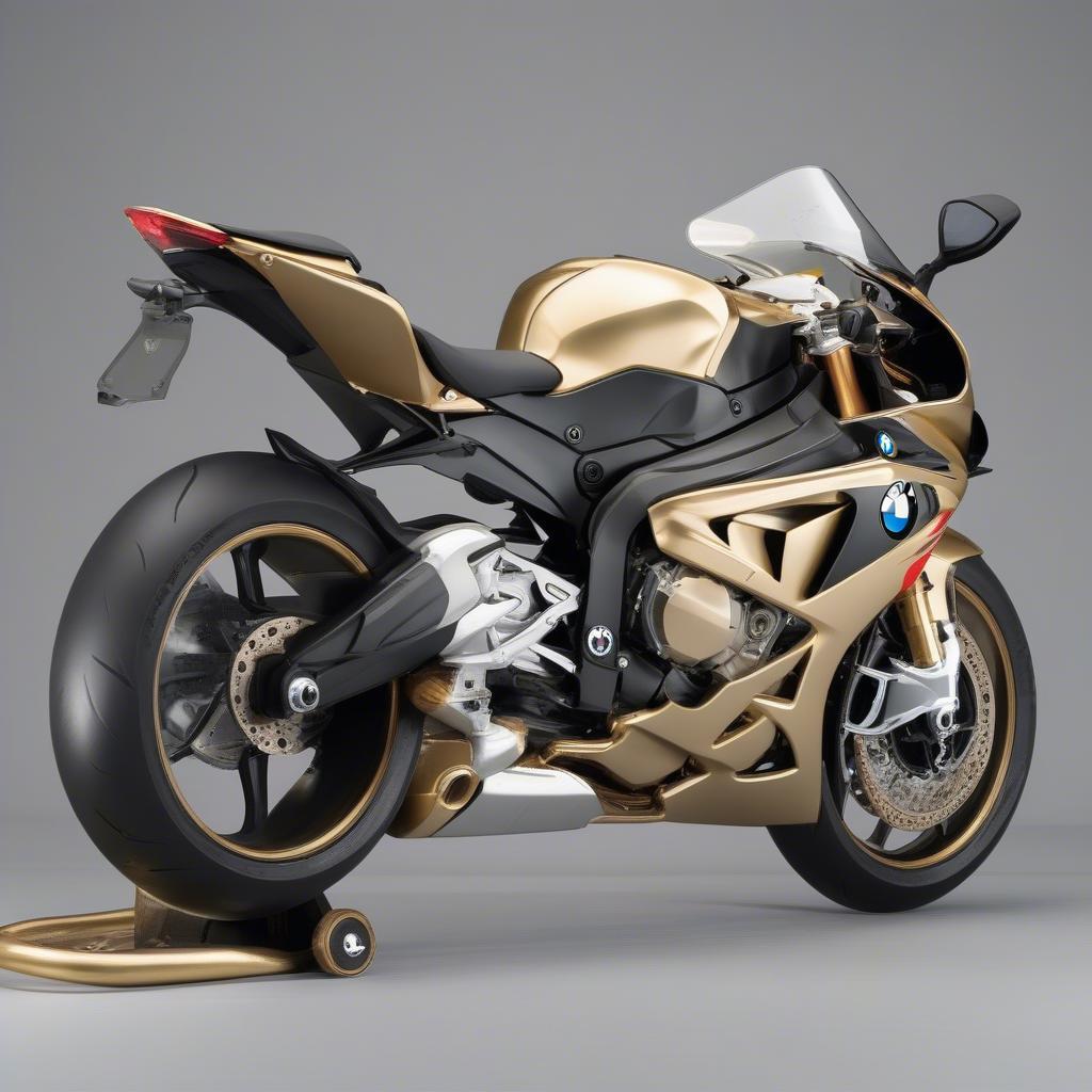 BMW S1000RR Gold Bet với thiết kế mạnh mẽ và màu sắc ấn tượng.