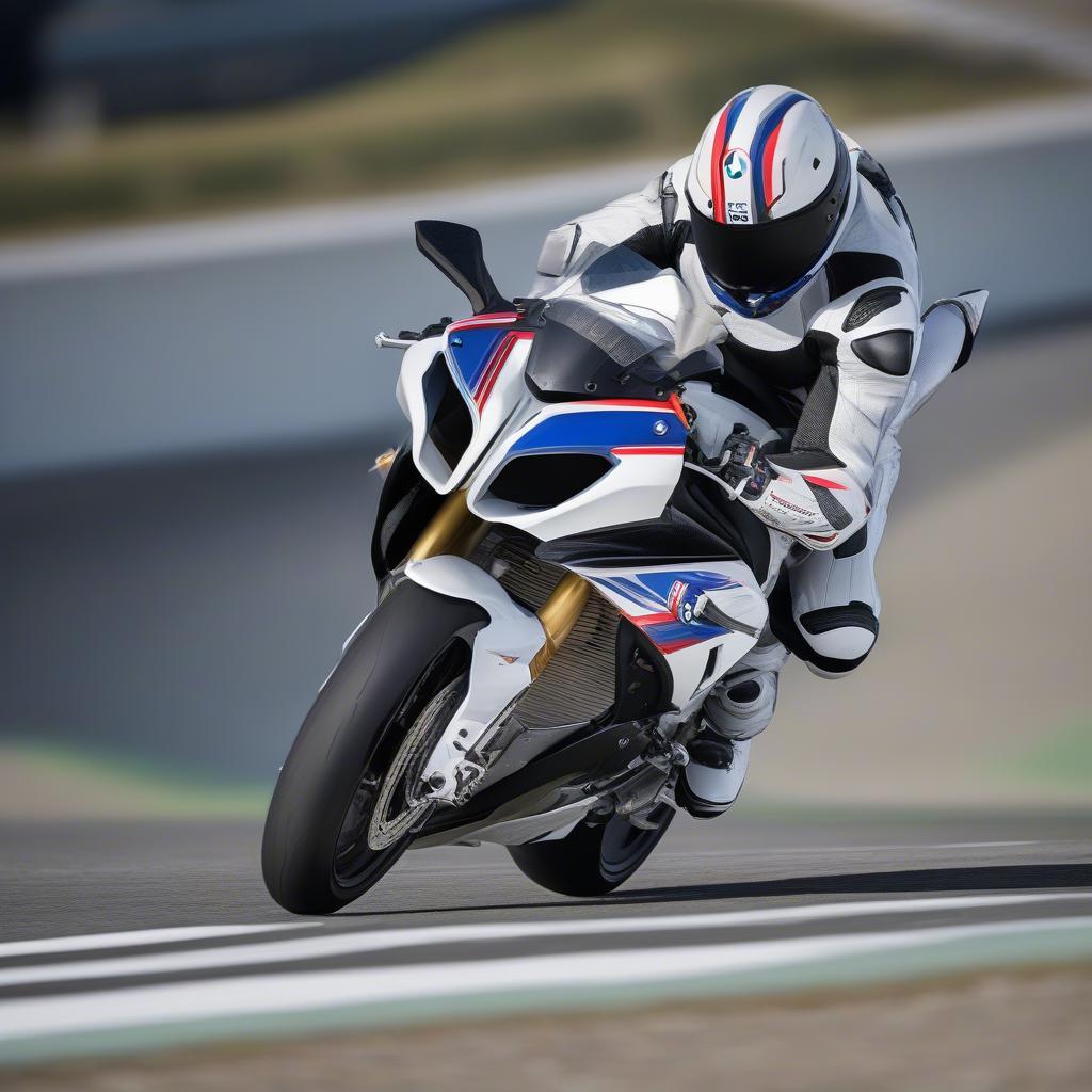 BMW S1000RR HP4 Race vào cua