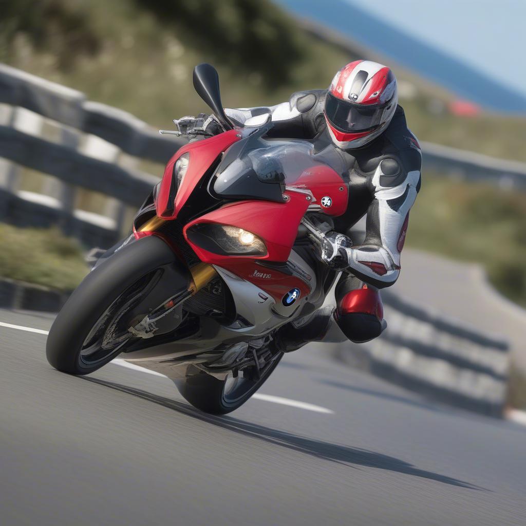 BMW S1000RR Isle of Man trên đường đua