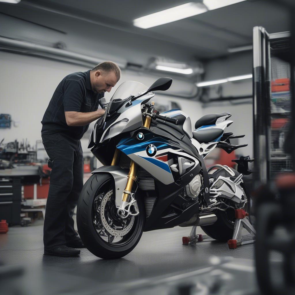 BMW S1000RR kiểm tra định kỳ