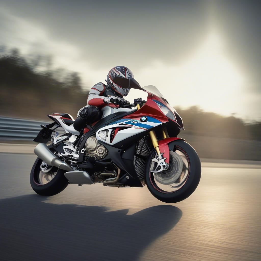 BMW S1000RR tăng tốc mạnh mẽ