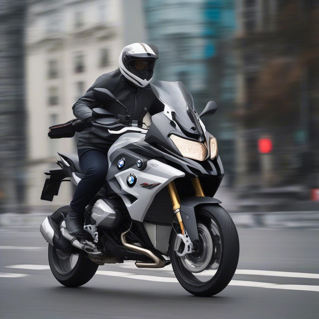 BMW S1000XR di chuyển trong thành phố